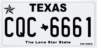 TX license plate CQC6661
