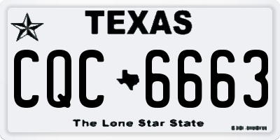 TX license plate CQC6663