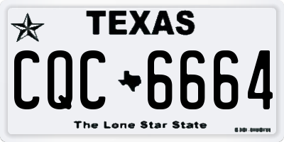 TX license plate CQC6664