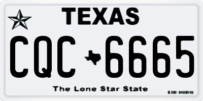 TX license plate CQC6665