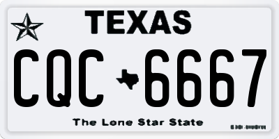 TX license plate CQC6667