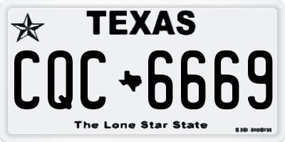 TX license plate CQC6669