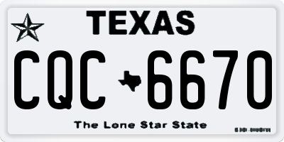 TX license plate CQC6670
