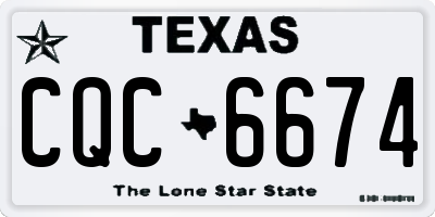 TX license plate CQC6674