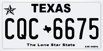 TX license plate CQC6675