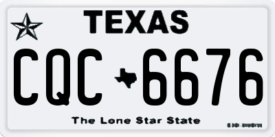TX license plate CQC6676