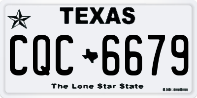 TX license plate CQC6679