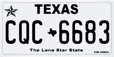 TX license plate CQC6683