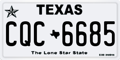 TX license plate CQC6685
