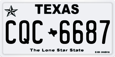 TX license plate CQC6687