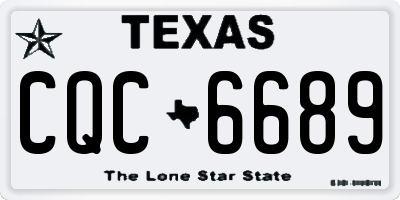 TX license plate CQC6689