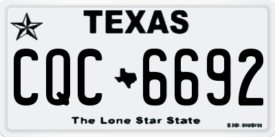 TX license plate CQC6692