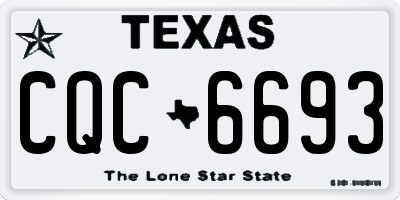 TX license plate CQC6693