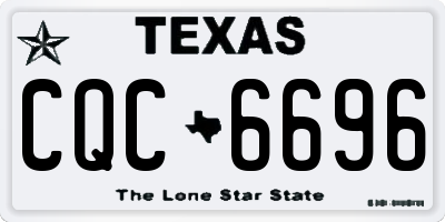 TX license plate CQC6696