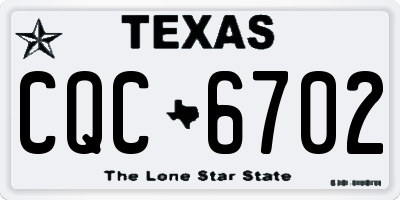 TX license plate CQC6702