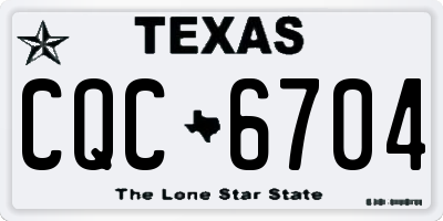 TX license plate CQC6704