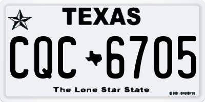TX license plate CQC6705