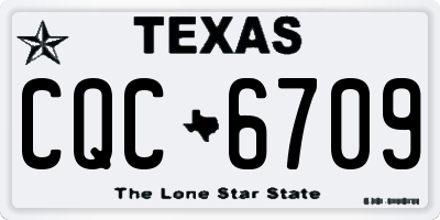 TX license plate CQC6709