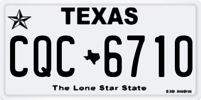TX license plate CQC6710