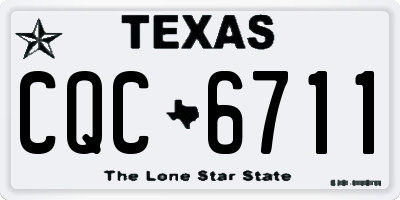 TX license plate CQC6711