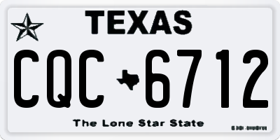 TX license plate CQC6712