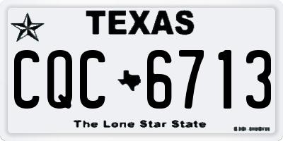 TX license plate CQC6713