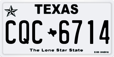 TX license plate CQC6714