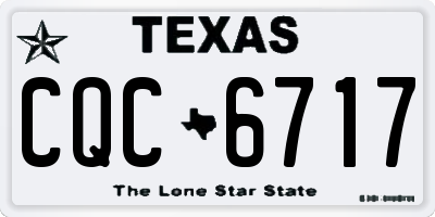 TX license plate CQC6717