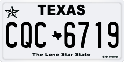 TX license plate CQC6719