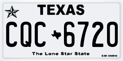 TX license plate CQC6720