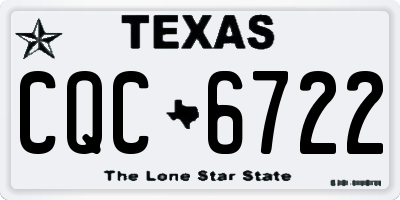 TX license plate CQC6722