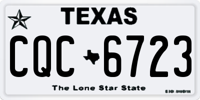 TX license plate CQC6723
