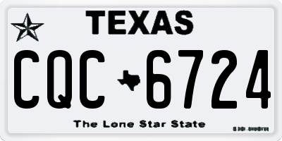TX license plate CQC6724