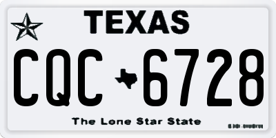 TX license plate CQC6728