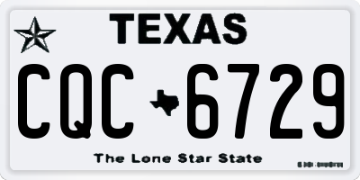 TX license plate CQC6729