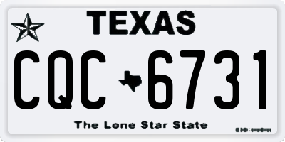 TX license plate CQC6731