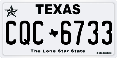TX license plate CQC6733