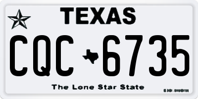 TX license plate CQC6735