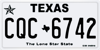 TX license plate CQC6742