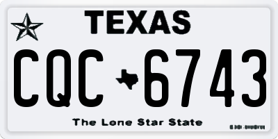 TX license plate CQC6743