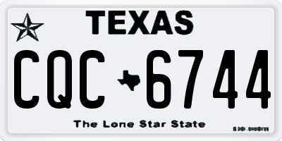 TX license plate CQC6744