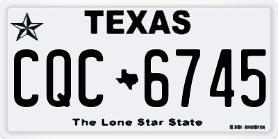 TX license plate CQC6745