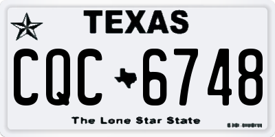 TX license plate CQC6748