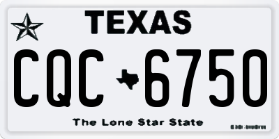 TX license plate CQC6750