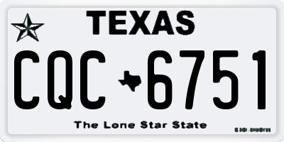 TX license plate CQC6751