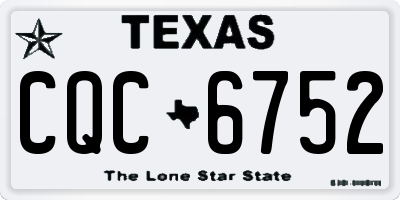 TX license plate CQC6752
