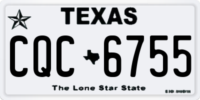 TX license plate CQC6755