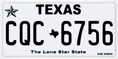 TX license plate CQC6756