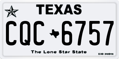 TX license plate CQC6757