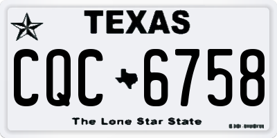 TX license plate CQC6758